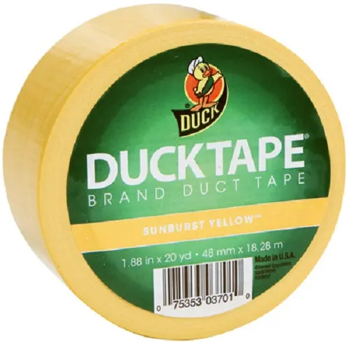 Duck 1304966 Yellow All Purpose Duct Tape 1.88 Inch X 20 Yards - Quantity Of 1 Roll 1