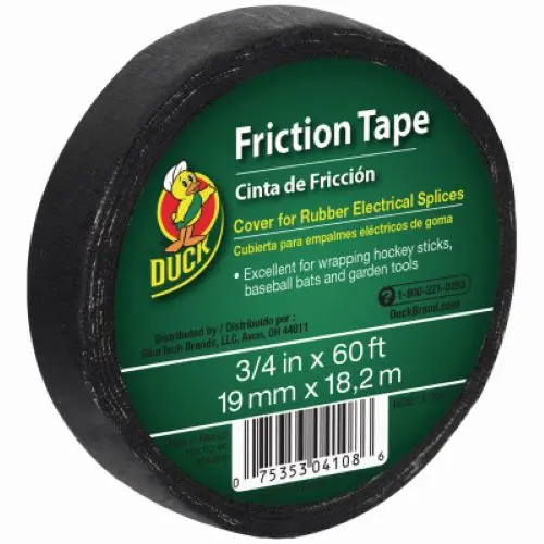 Duck 393150 3/4" X 60' Roll Of Black Friction Tape 1