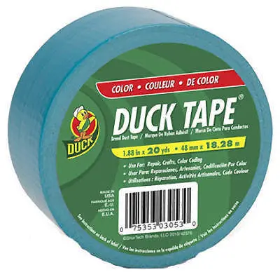 Duck Tape 1265020 1.88"X60' Aqua Color Duck Duct Tape - Quantity Of 12 Rolls 1