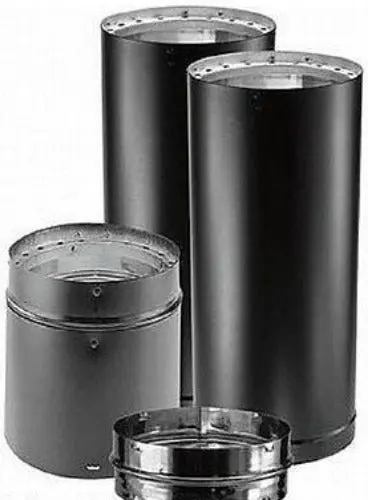 Duravent 6Dvl-Kvp 6" Black Dvl Close Clearance Through Ceiling Stove Pipe Connector Kit - Quantity Of 1 1
