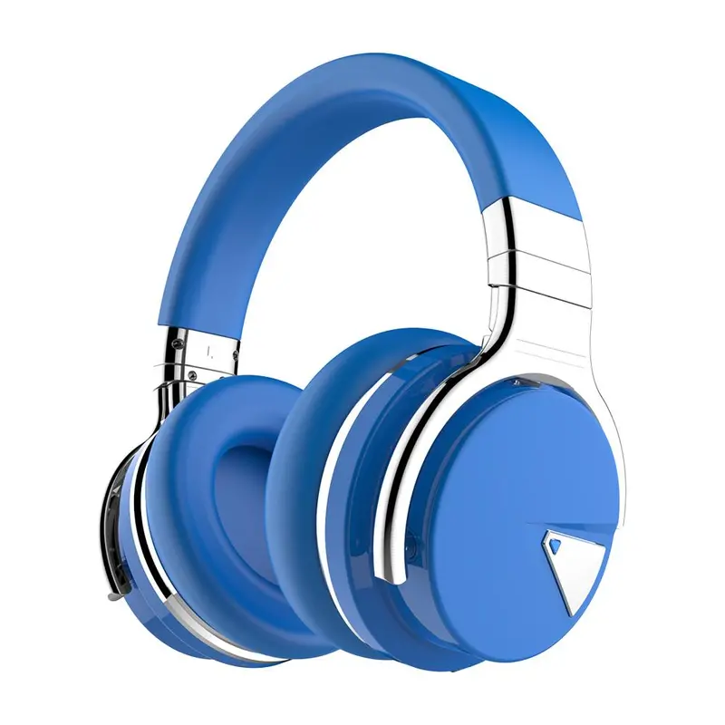 E7 Active Noise Cancelling Bluetooth Over-Ear Headphones，Blue 1