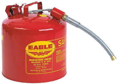 Eagle U2-51-S 5 Gallon Type Ll Galvanized Steel Safety Gas Gasoline Can W Spout - Quantity Of 1 1