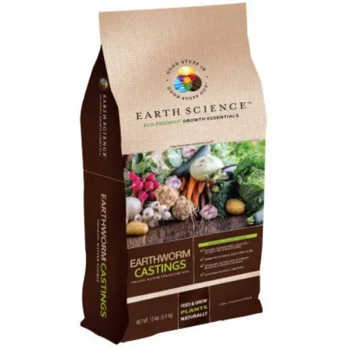 Earth Science 11896-4 12 Lb Bag Of Earthworm Castings Organic Compost 1
