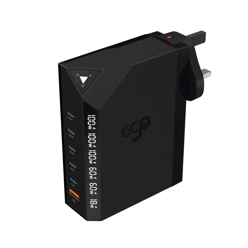 Ego Exinno+ 300W 6-Ports Gan Charger (Us | Uk | Eu | Au Plug) 1