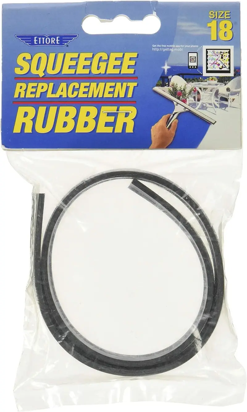 Ettore 20018 18" Squeegee Rubber Replacement Blades For All Brass Or Ss Squeegees - Quantity Of 6 1