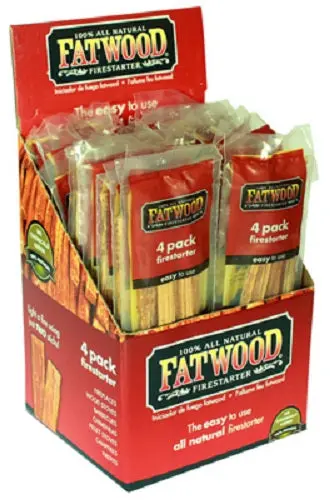 Fatwood 9900 4 Pack Of Pine Wood Fire Starter Sticks - Quantity Of 26 1