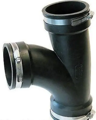 Fernco Pqt-300 3" 90 Degree Quick Qwik Plastic Pipe Coupling Tee - Quantity Of 8 1