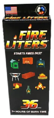 Fire Liters 10836 36-Pack Of Fire Lighter Starter Cubes - Quantity Of 3 1