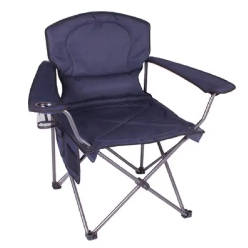 Four Seasons Courtyard Hc-Xlb303pdb Oversized 300 Lb Capacity Blue Folding Padded Patio Arm Sports Chair - Quantity Of 4 1