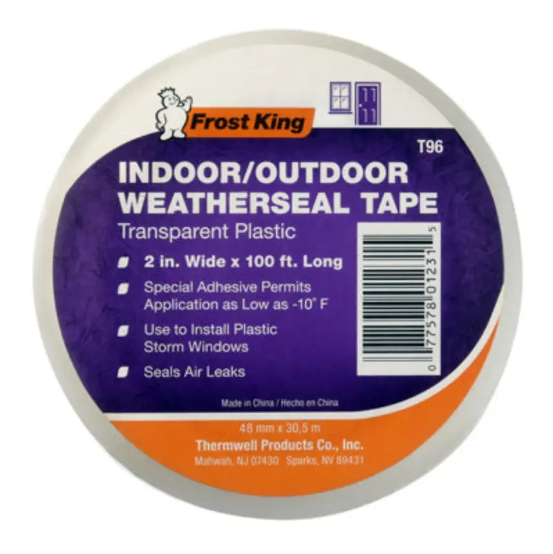 Frost King T96h 2" X 100' Transparent Plastic Window Weatherseal Tape 1