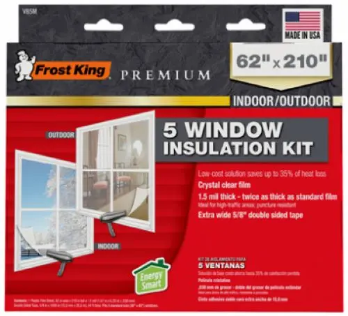 Frost King V85m 62" X 210" Indoor / Outdoor Heavy Duty Window Insulation Kit - Quantity Of 3 1