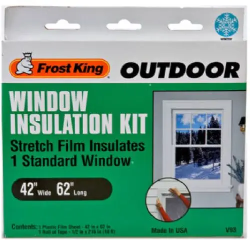 Frost King V93h 42" X 62" Outdoor Window Film Insulation Kit - Quantity Of 9 1