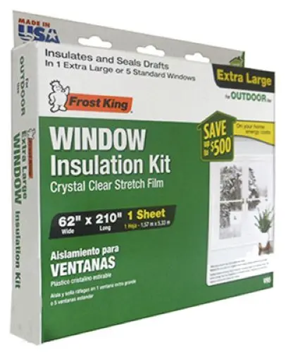 Frost King V95h 62" X 210" Outdoor Window Film Insulation Kit - Quantity Of 12 1