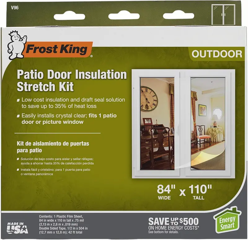 Frost King V96h 84" X 110" Outdoor Patio Door Insulation Kit - Quantity Of 2 1