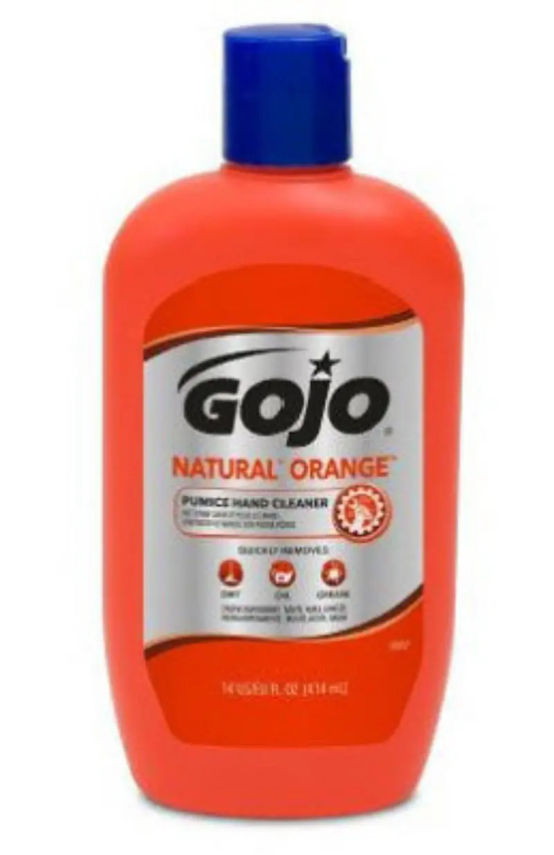 Gojo 0957 14 Oz Bottle Of Natural Orange Hand Cleaner With Pumice 1