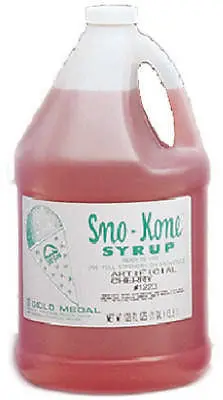 Gold Medal 1223 1 Gallon Cherry Sno-Cone Sno Cone Syrup - Quantity Of 4 1