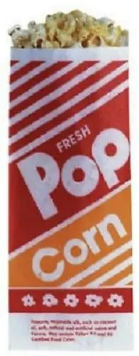 Gold Medal 2053 1000-Count 1 Oz #3  3-1/2" X 2-1/4" X 8" Popcorn Bags - Quantity Of 1 1