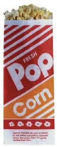 Gold Medal 2053 1000-Count 1 Oz #3  3-1/2" X 2-1/4" X 8" Popcorn Bags - Quantity Of 3 1