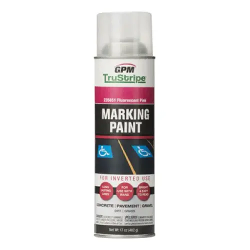 Gpm Trustripe Invmrk-12 17 Oz Can Of Fluorescent Pink Inverted Marking Paint - Quantity Of 3 1