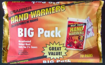 Grabber Warmer Hwpp10 10 Pair Pack Big Pack Foil Bag Hand Warmers (80 Pair) - Quantity Of 8 1