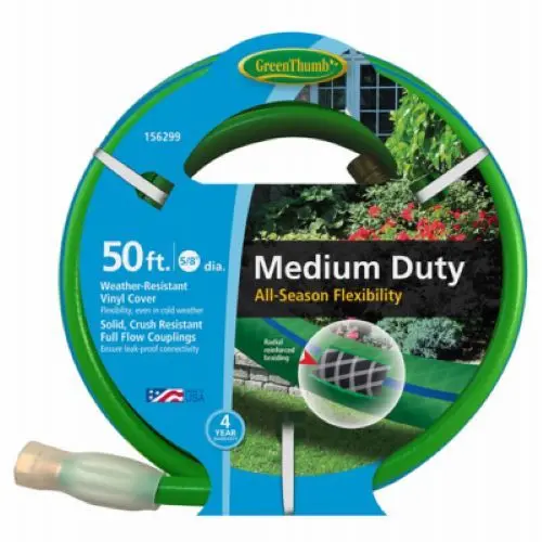 Green Thumb Gtaw5850 All-Weather 5/8" Inch X 50' Foot Medium-Duty Garden Hose - Quantity Of 1 1