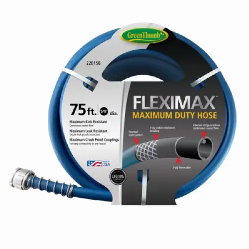 Green Thumb Gtfm5875v2 Fleximax 5/8" X 75' Foot Maximum Duty Kink Less Garden Hose - Quantity Of 5 1
