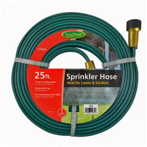 Green Thumb Gtfs25 25' Foot 3-Tube Vinyl Sprinkler / Soaker Hose - Quantity Of 1 1
