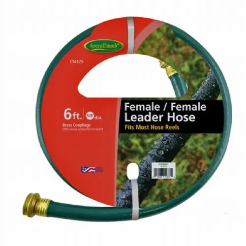 Green Thumb Gtrem6ffl 5/8" Inch X 6' Foot Female To Female Leader Hose For Hose Reels - Quantity Of 1 1