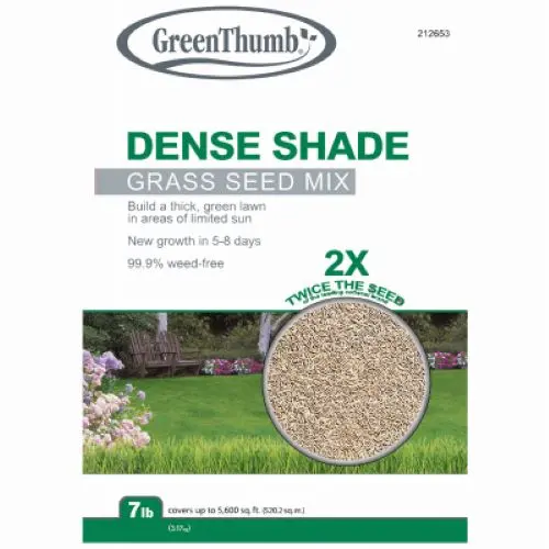 Green Thumb Gtshd7 7 Lb Bag Of Dense Shade Shady Grass Seed Mix Blend - Quantity Of 4 1