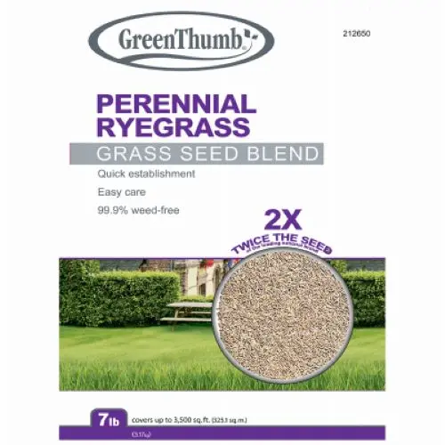 Green Thumb Gvprg7 7 Lb Bag Of Perennial Ryegrass Blend / Mix Grass Seed - Quantity Of 4 1
