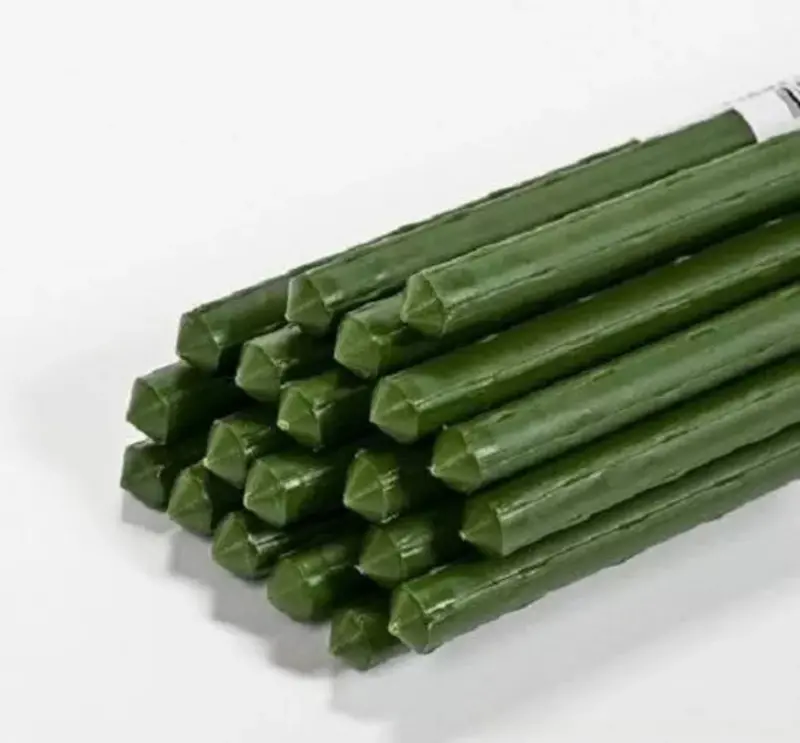 Green Thumb St7gt 84" 7' Foot Green Plastic Coated Steel Plant Support Stakes 1