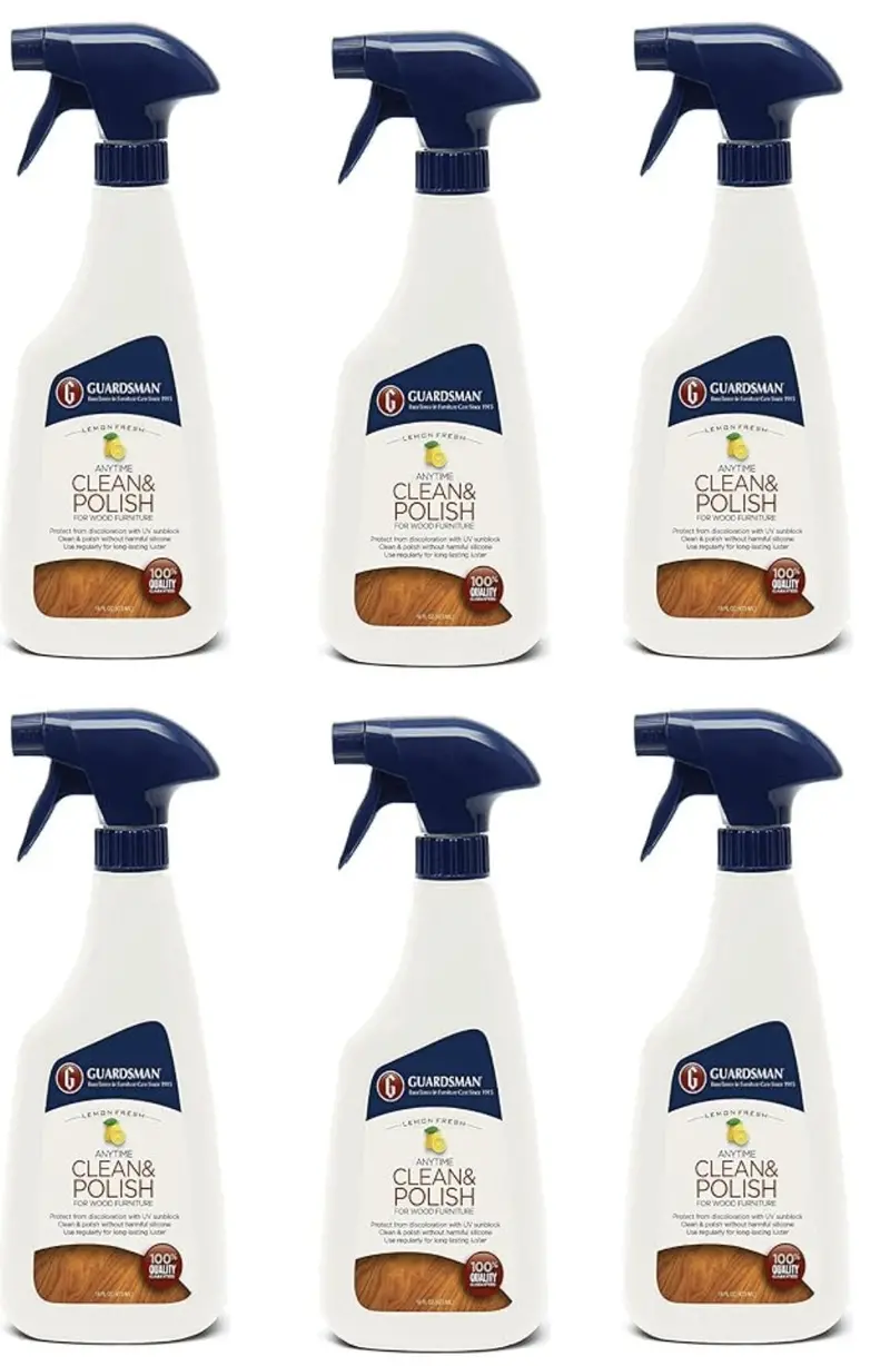 Guardsman 461300 Furniture Cleaner & Polish Wax-Free Lemon Scent 16 Oz - Quantity Of 6 1