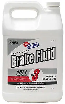 Gunk M4434 1 Gallon Dot 3 Heavy Duty Brake Fluid - Quantity Of 4 1