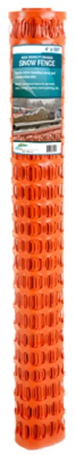 Hanes Geo Components 38314 4' X 50' Roll Of Orange Heavy Duty Plastic Snow Fence - Quantity Of 1 1