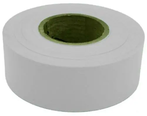 Hanson 17020 1-3/16" X 300' Ft Bright White Vinyl Flagging Ribbon Marking Tape - Quantity Of 36 1