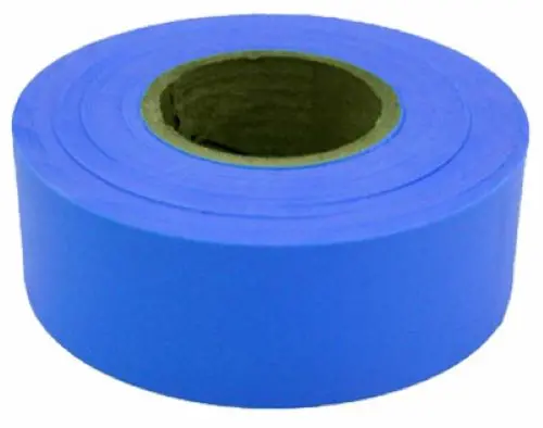 Hanson 17023 1-3/16" X 300' Ft Bright Blue Vinyl Flagging Ribbon Marking Tape - Quantity Of 4 1