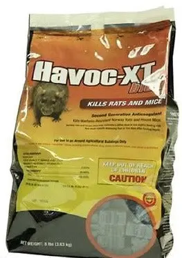 Havoc Xt 116362 8 Lb Agricultural Rat And Mice Blok Pouch / Poison - Quantity Of 1 Bag 1