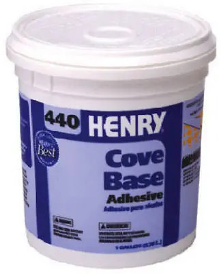 Henry 12111 #440 Gallon Rubber Or Vinyl Cove Base Moulding Adhesive Glue - Quantity Of 4 1