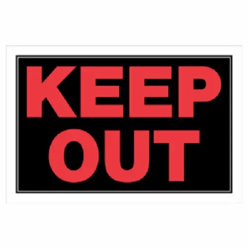 Hillman 839898 8" X 12" Heavy Gauge Plastic Keep Out Signs - Quantity Of 18 1
