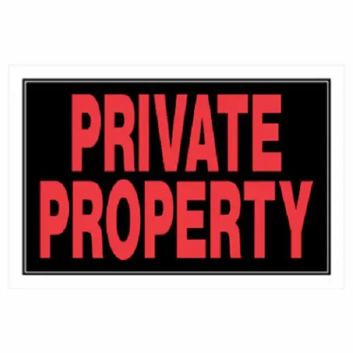 Hillman 839908 8" X 12" Plastic Private Property Sign - Quantity Of 12 1