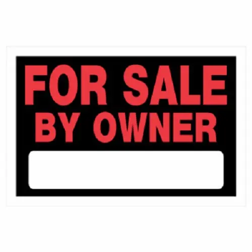Hillman 839930 8" X 12" Weatherproof Plastic For Sale By Owner Sign - Quantity Of 6 1