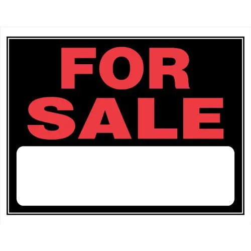 Hillman 840028 15" X 19" Jumbo Plastic For Sale Signs - Quantity Of 12 1