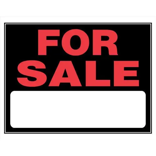 Hillman 840028 15" X 19" Jumbo Plastic For Sale Signs - Quantity Of 24 1