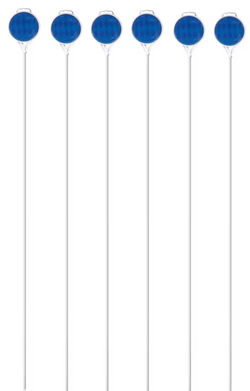 Hillman 840072 48" Blue Driveway Marker Reflectors - Quantity Of 6 1