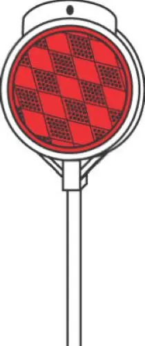 Hillman 840074 48" Red Fiberglass Driveway Marker Reflectors - Quantity Of 24 1