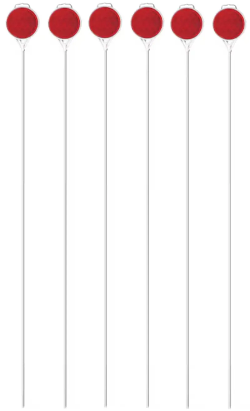 Hillman 840074 48" Red Fiberglass Driveway Marker Reflectors - Quantity Of 6 1