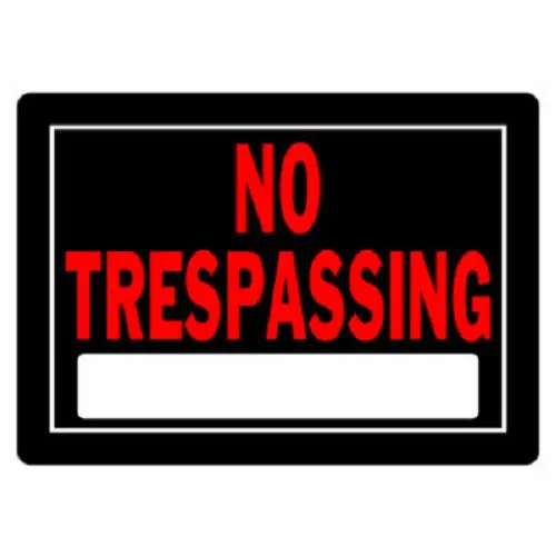 Hillman 840125 10" X 14" Aluminum No Trespassing Sign - Quantity Of 24 1