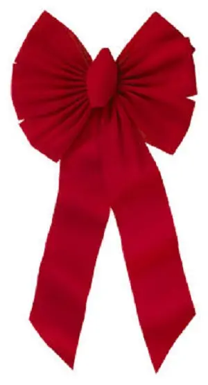 Holiday Trim 7355 14" X 28" X 4" 7 Loop Red Velvet Holiday Christmas Bow - Quantity Of 12 1