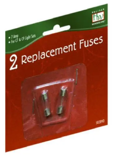Holiday Wonderland 101F-88 2-Pack Of Replacement Fuses For C7 & C9 Light Sets - Quantity Of 40 1