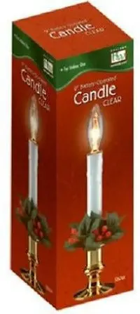 Holiday Wonderland 1518-88  9" Battery Operated Window Candles With Clear Bulb - Quantity Of 10 1